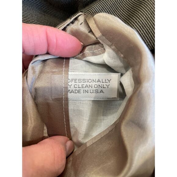 Vintage Monsieur by Givenchy 100% Worsted Wool Mens Blazer Jacket 44L Brown/Blk - Picture 7 of 11